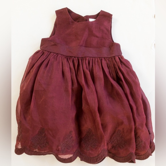 Janie & Jack Burgundy 18-24 months Special Occasion Dress - Picture 1 of 1